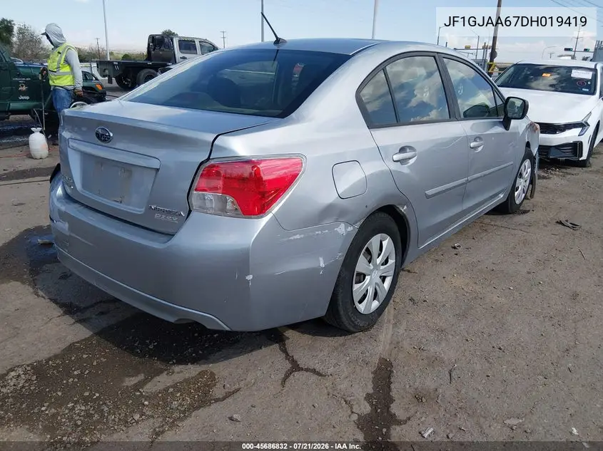 2013 Subaru Impreza 2.0I VIN: JF1GJAA67DH019419 Lot: 45686832