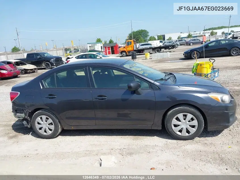 2014 Subaru Impreza 2.0I VIN: JF1GJAA67EG023669 Lot: 12646349