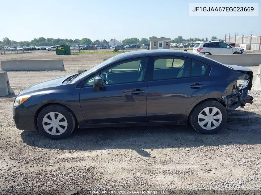 2014 Subaru Impreza 2.0I VIN: JF1GJAA67EG023669 Lot: 12646349
