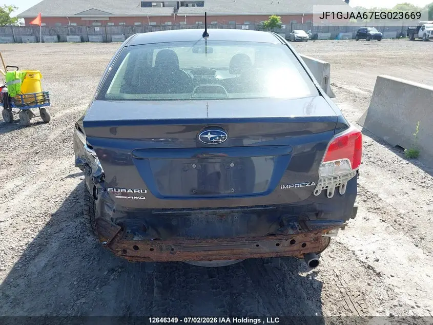 2014 Subaru Impreza 2.0I VIN: JF1GJAA67EG023669 Lot: 12646349