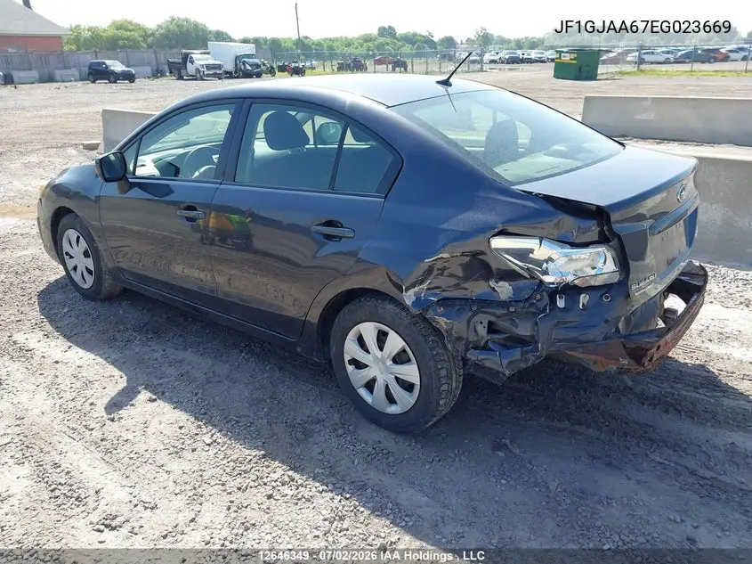 2014 Subaru Impreza 2.0I VIN: JF1GJAA67EG023669 Lot: 12646349