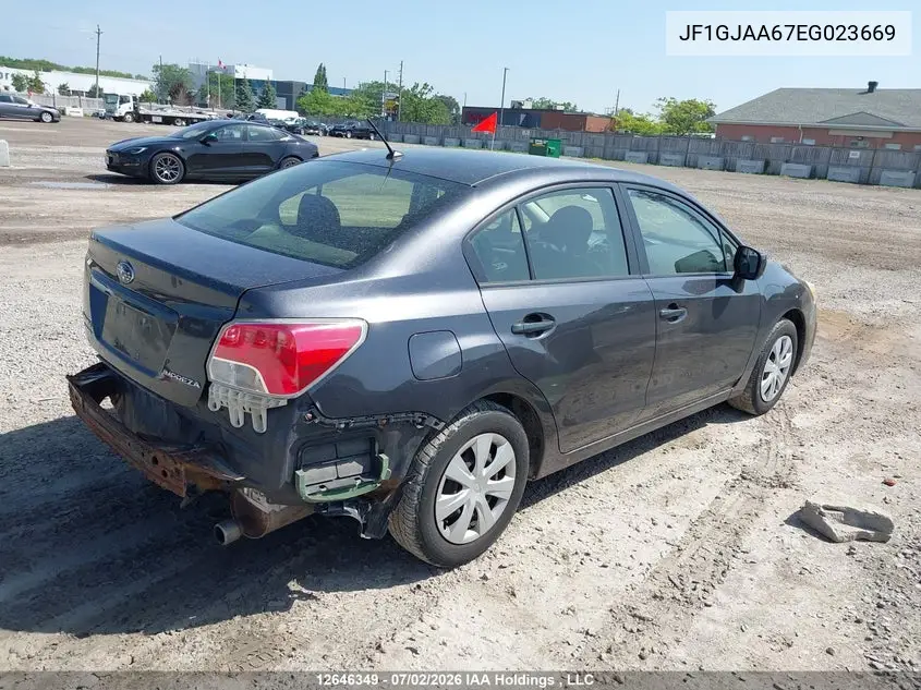 2014 Subaru Impreza 2.0I VIN: JF1GJAA67EG023669 Lot: 12646349