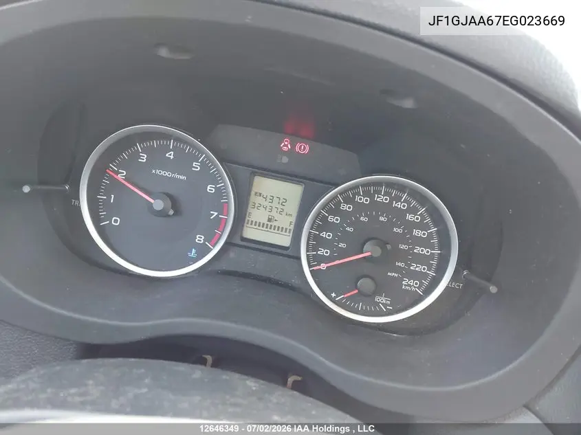 2014 Subaru Impreza 2.0I VIN: JF1GJAA67EG023669 Lot: 12646349