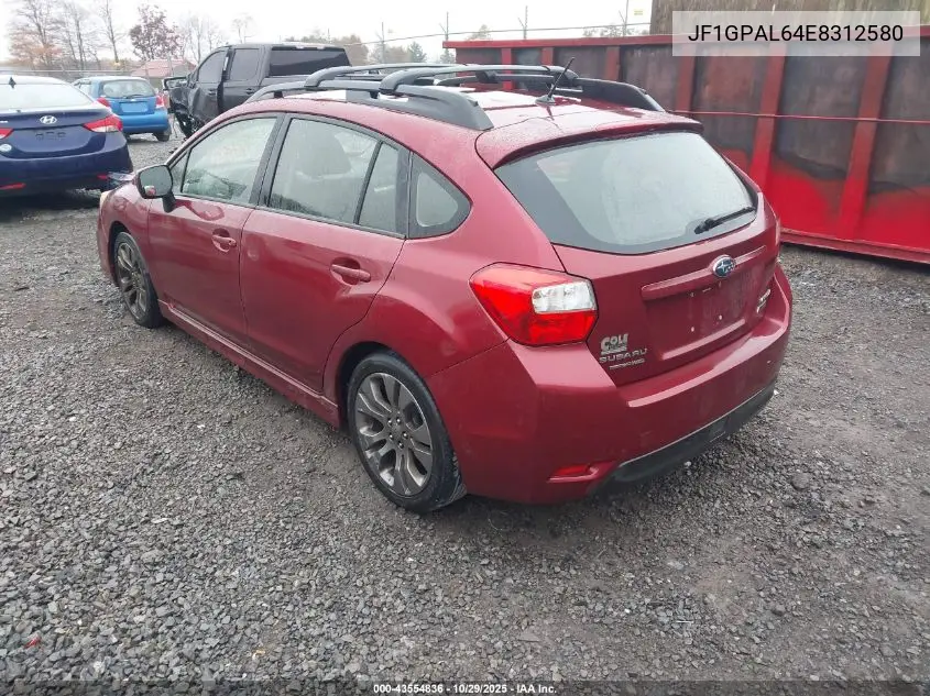 JF1GPAL64E8312580 2014 Subaru Impreza 2.0I Sport Premium