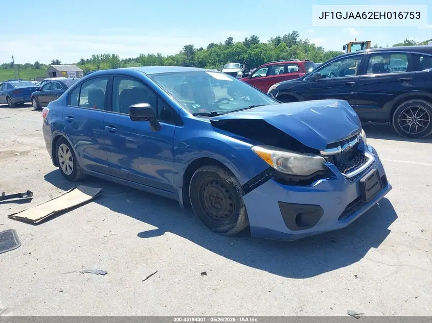 2014 Subaru Impreza 2.0I VIN: JF1GJAA62EH016753 Lot: 45194001