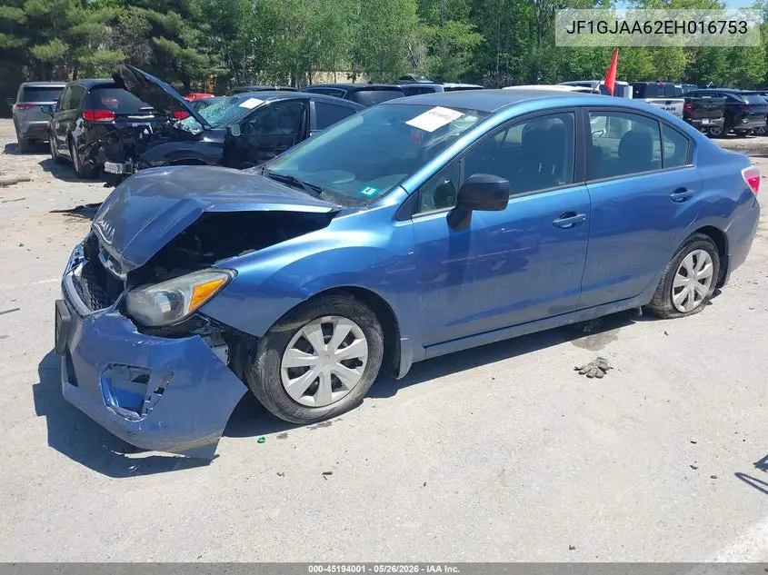 2014 Subaru Impreza 2.0I VIN: JF1GJAA62EH016753 Lot: 45194001