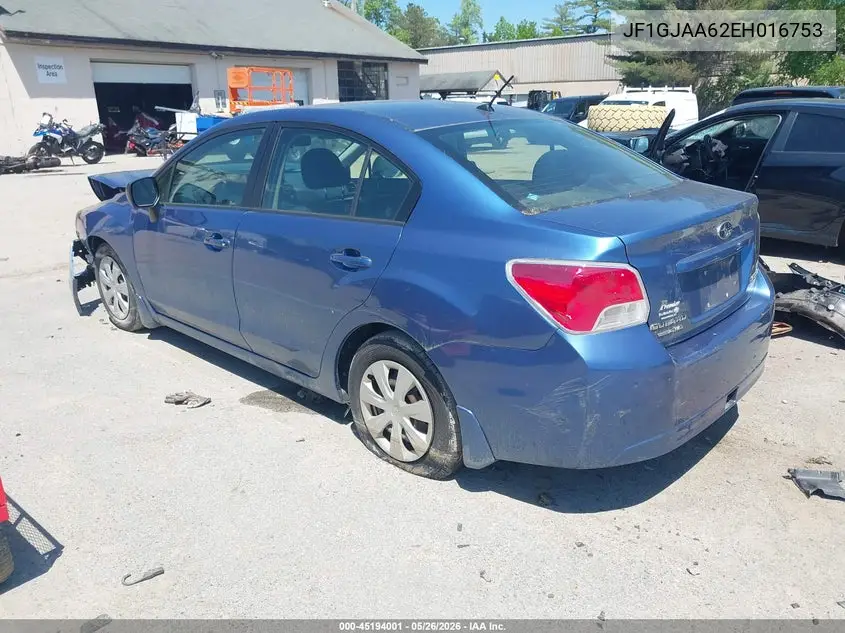 2014 Subaru Impreza 2.0I VIN: JF1GJAA62EH016753 Lot: 45194001
