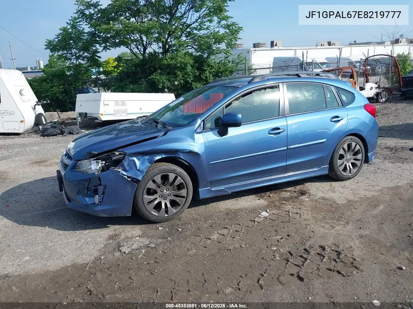 2014 Subaru Impreza 2.0I Sport Premium VIN: JF1GPAL67E8219777 Lot: 45353891