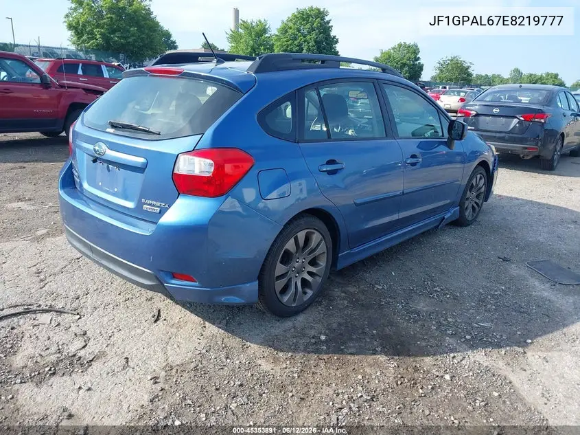 2014 Subaru Impreza 2.0I Sport Premium VIN: JF1GPAL67E8219777 Lot: 45353891
