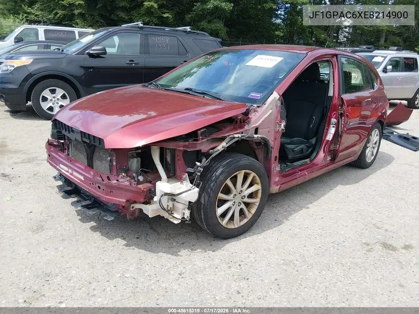 2014 Subaru Impreza 2.0I Premium VIN: JF1GPAC6XE8214900 Lot: 45615319
