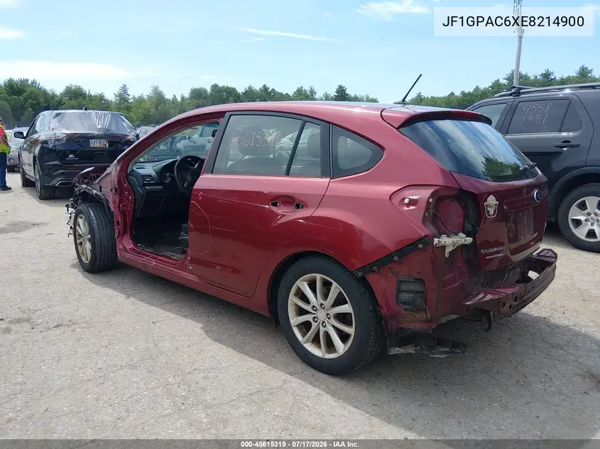 2014 Subaru Impreza 2.0I Premium VIN: JF1GPAC6XE8214900 Lot: 45615319