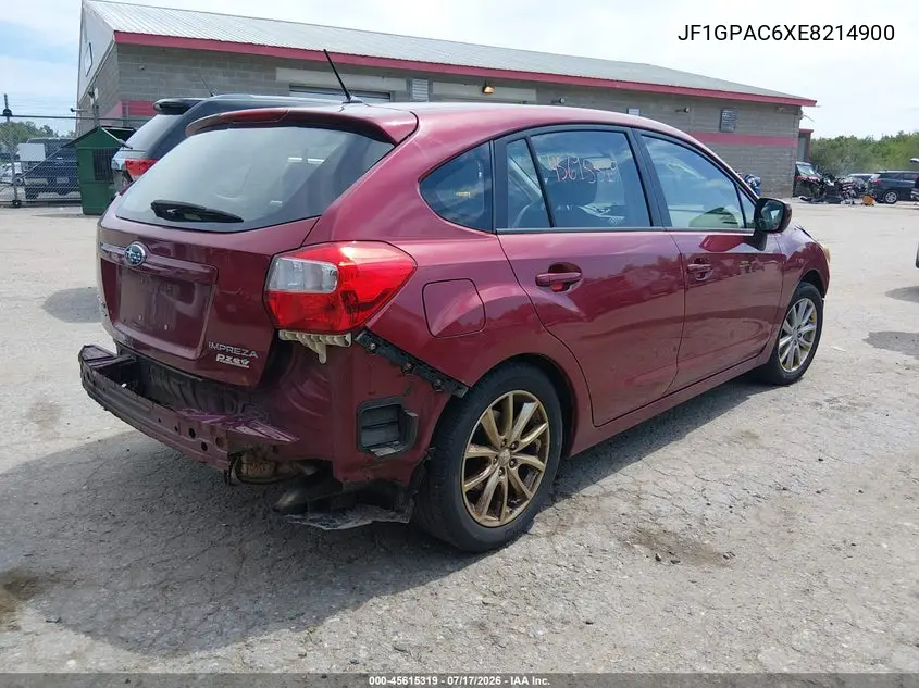 2014 Subaru Impreza 2.0I Premium VIN: JF1GPAC6XE8214900 Lot: 45615319