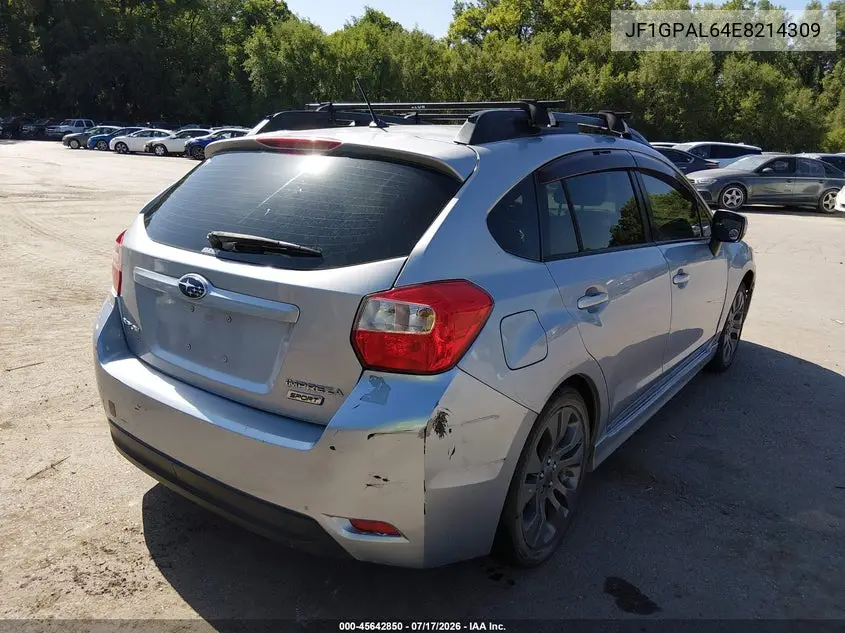 2014 Subaru Impreza 2.0I Sport Premium VIN: JF1GPAL64E8214309 Lot: 45642850
