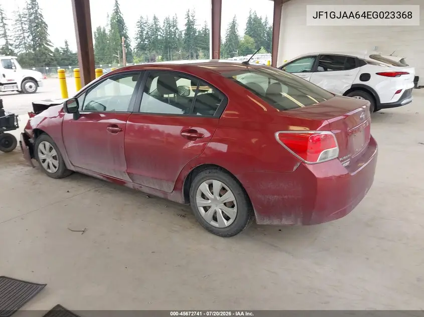 2014 Subaru Impreza 2.0I VIN: JF1GJAA64EG023368 Lot: 45672741