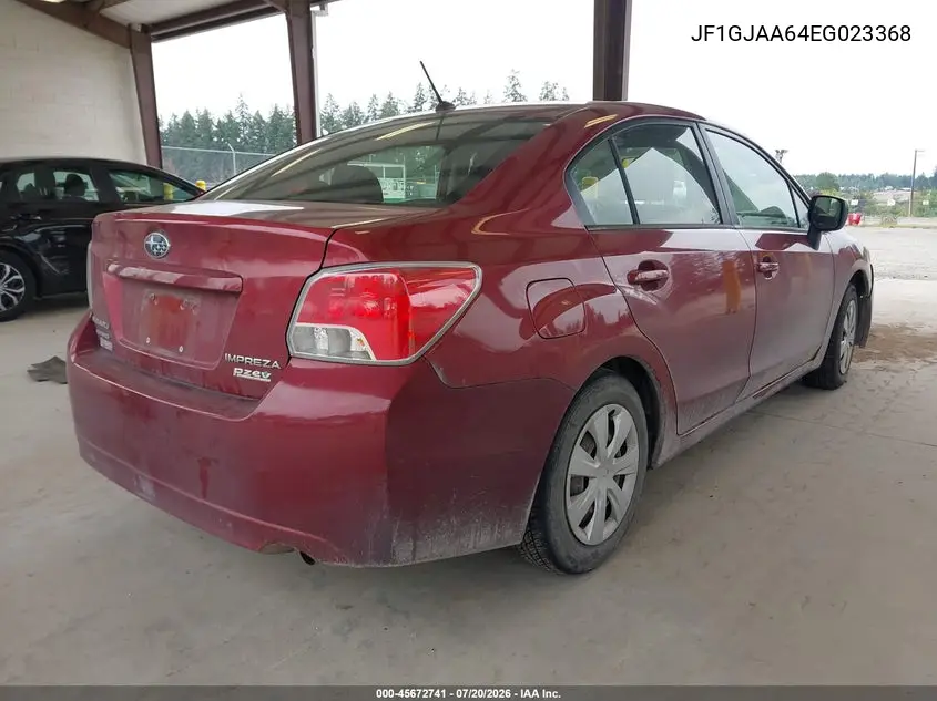 2014 Subaru Impreza 2.0I VIN: JF1GJAA64EG023368 Lot: 45672741