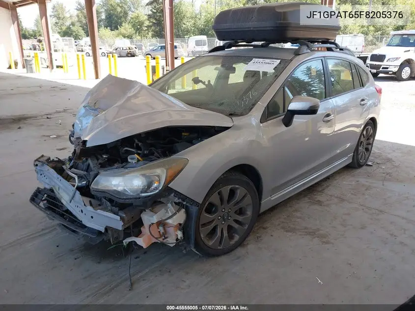 2015 Subaru Impreza 2.0I Sport Premium VIN: JF1GPAT65F8205376 Lot: 45555005