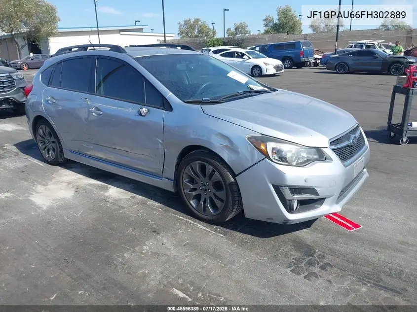 2015 Subaru Impreza 2.0I Sport Premium VIN: JF1GPAU66FH302889 Lot: 45596389