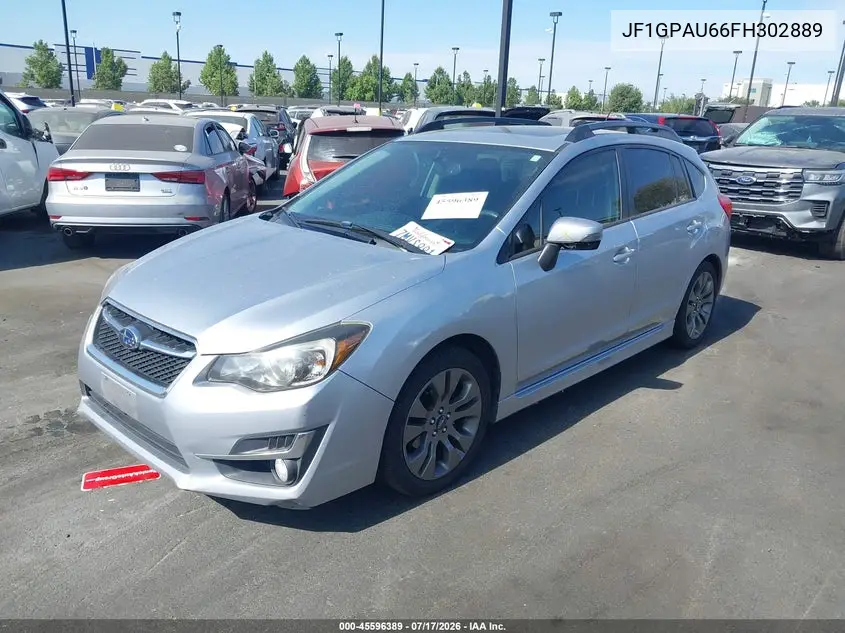 2015 Subaru Impreza 2.0I Sport Premium VIN: JF1GPAU66FH302889 Lot: 45596389