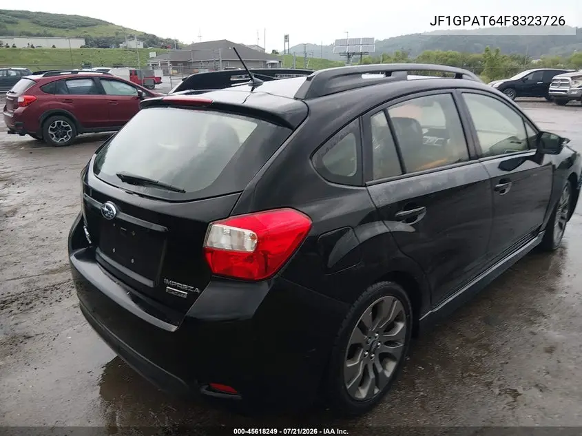 2015 Subaru Impreza 2.0I Sport Premium VIN: JF1GPAT64F8323726 Lot: 45618249