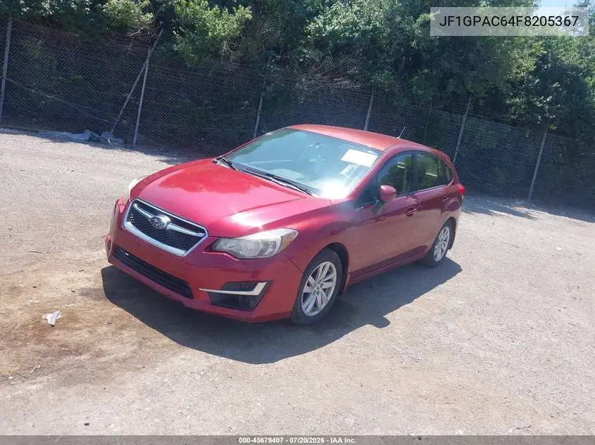 2015 Subaru Impreza 2.0I Premium VIN: JF1GPAC64F8205367 Lot: 45679407