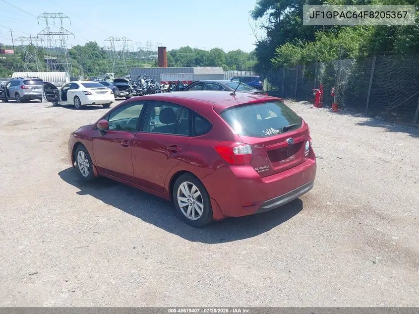 2015 Subaru Impreza 2.0I Premium VIN: JF1GPAC64F8205367 Lot: 45679407