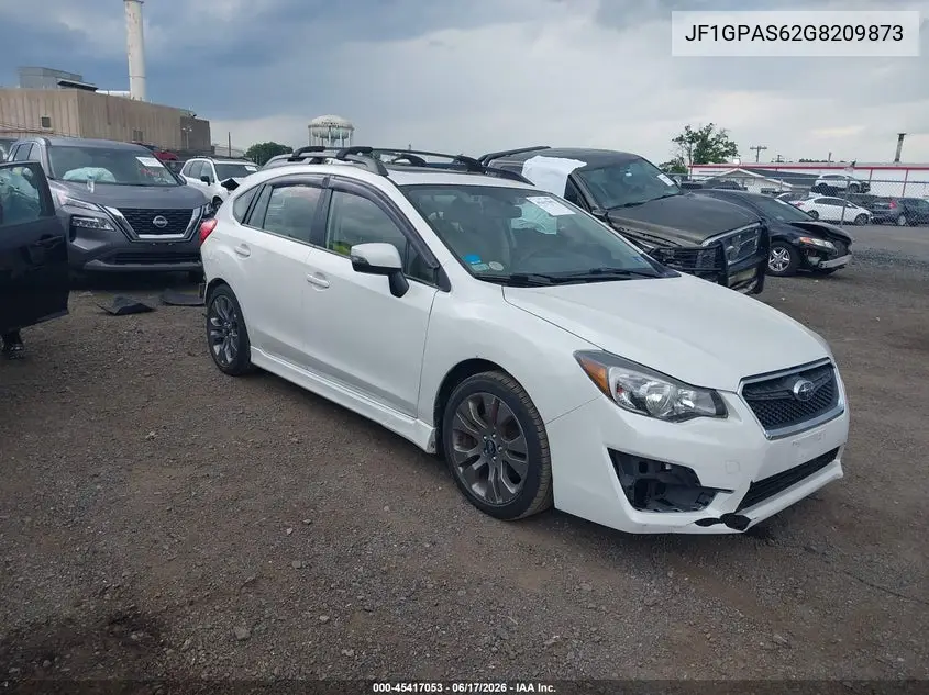 2016 Subaru Impreza 2.0I Sport Premium VIN: JF1GPAS62G8209873 Lot: 45417053