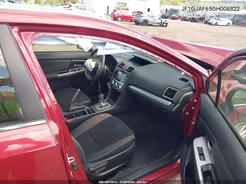 2016 Subaru Impreza 2.0I Premium VIN: JF1GJAF65GH008822 Lot: 45570513