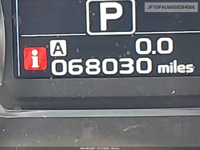 2016 Subaru Impreza 2.0I Sport Limited VIN: JF1GPAU60G8284066 Lot: 45615587