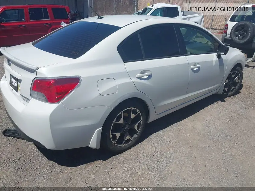 2016 Subaru Impreza 2.0I VIN: JF1GJAA64GH010388 Lot: 45645686