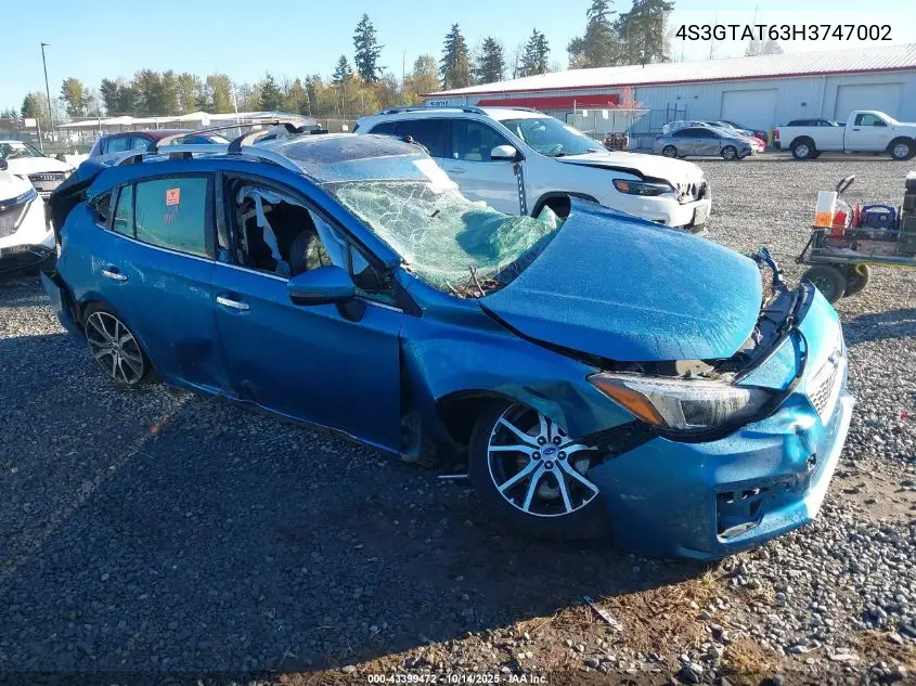 4S3GTAT63H3747002 2017 Subaru Impreza 2.0I Limited