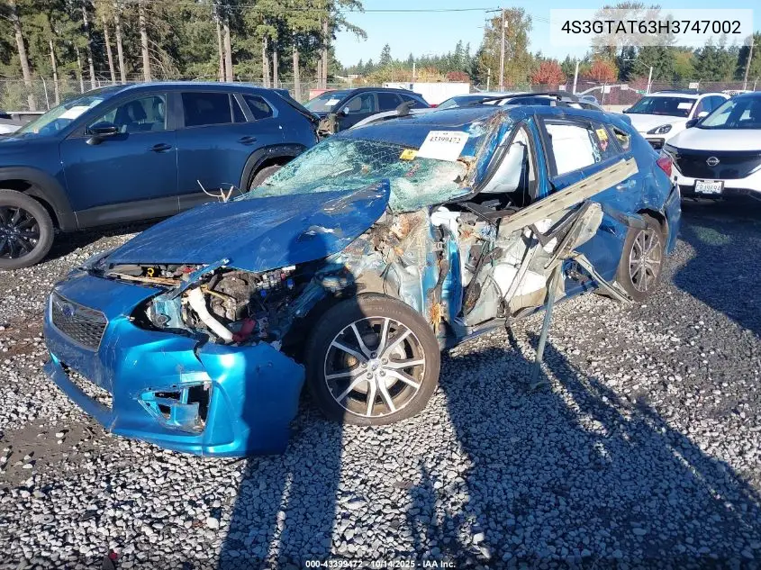 4S3GTAT63H3747002 2017 Subaru Impreza 2.0I Limited