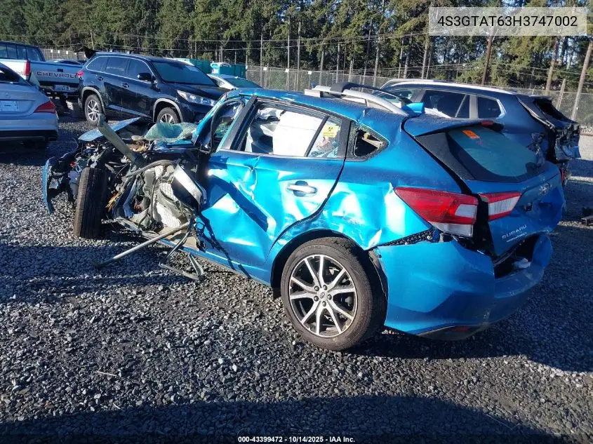 4S3GTAT63H3747002 2017 Subaru Impreza 2.0I Limited