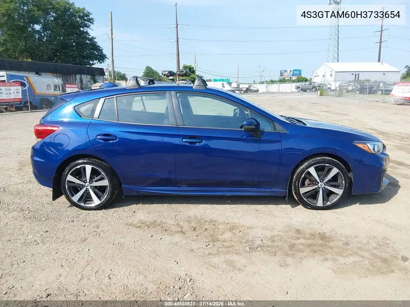 2017 Subaru Impreza 2.0I Sport VIN: 4S3GTAM60H3733654 Lot: 45555831