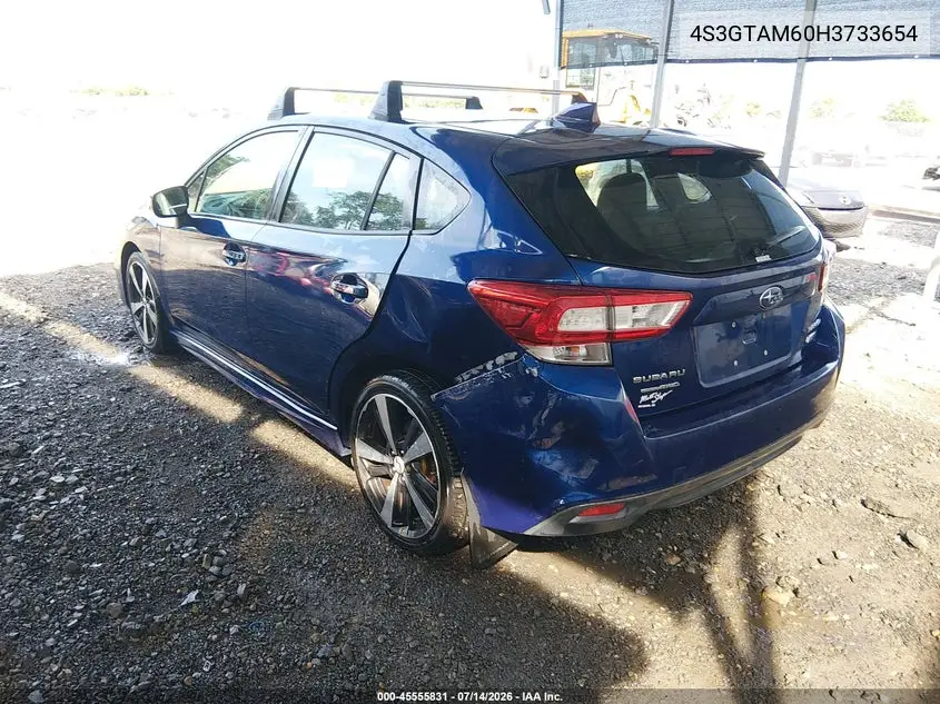 2017 Subaru Impreza 2.0I Sport VIN: 4S3GTAM60H3733654 Lot: 45555831