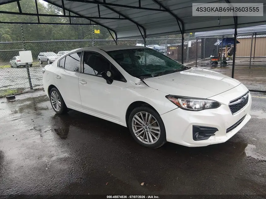 2017 Subaru Impreza 2.0I Premium VIN: 4S3GKAB69H3603555 Lot: 45574536