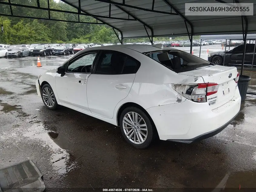 2017 Subaru Impreza 2.0I Premium VIN: 4S3GKAB69H3603555 Lot: 45574536