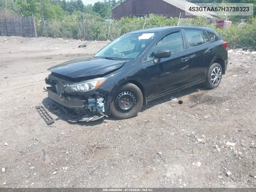 2017 Subaru Impreza 2.0I VIN: 4S3GTAA67H3738323 Lot: 45609304