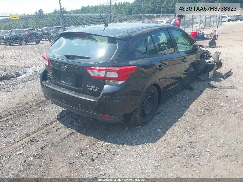2017 Subaru Impreza 2.0I VIN: 4S3GTAA67H3738323 Lot: 45609304