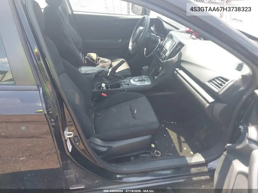 2017 Subaru Impreza 2.0I VIN: 4S3GTAA67H3738323 Lot: 45609304