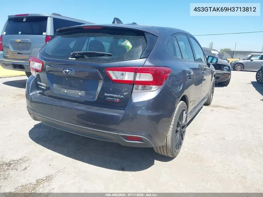 2017 Subaru Impreza 2.0I Sport VIN: 4S3GTAK69H3713812 Lot: 45632625