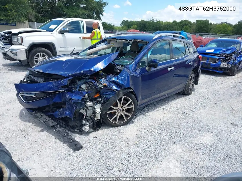 2017 Subaru Impreza 2.0I Limited VIN: 4S3GTAT62H3752000 Lot: 45664971