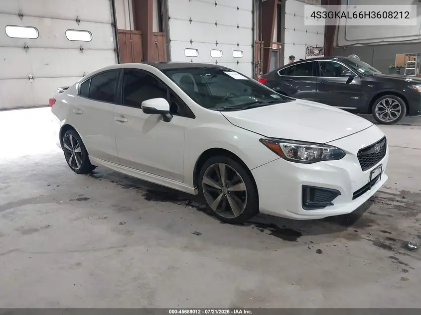 2017 Subaru Impreza 2.0I Sport VIN: 4S3GKAL66H3608212 Lot: 45689012