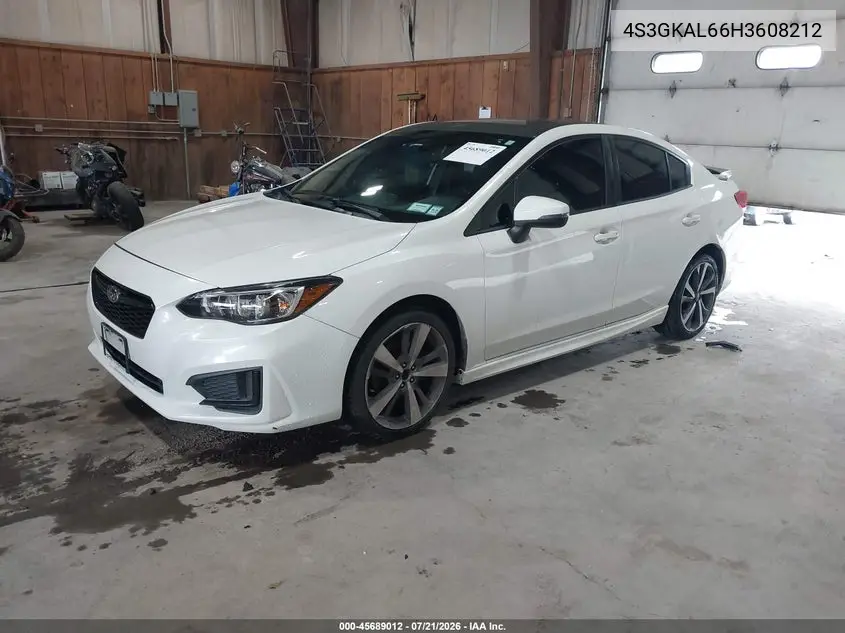 2017 Subaru Impreza 2.0I Sport VIN: 4S3GKAL66H3608212 Lot: 45689012