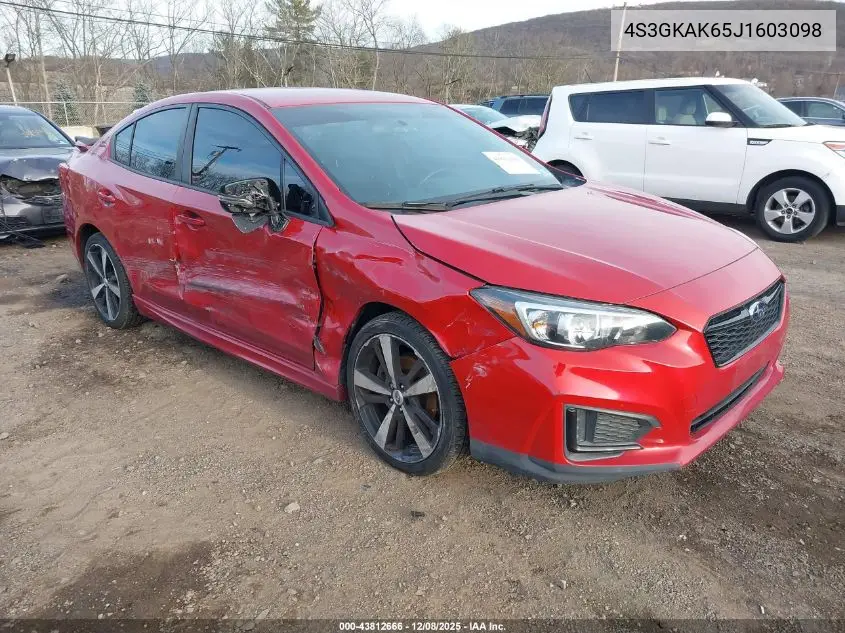 4S3GKAK65J1603098 2018 Subaru Impreza 2.0I Sport