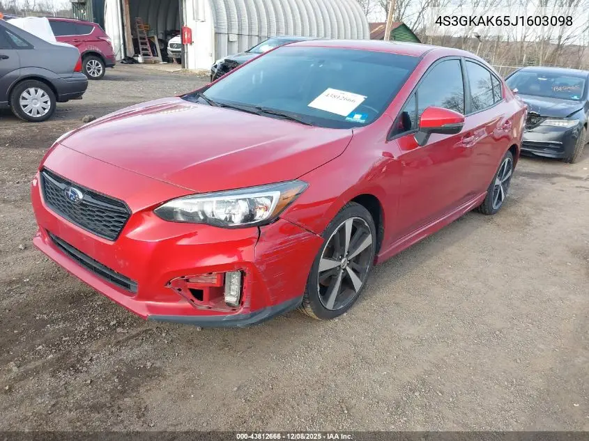 4S3GKAK65J1603098 2018 Subaru Impreza 2.0I Sport