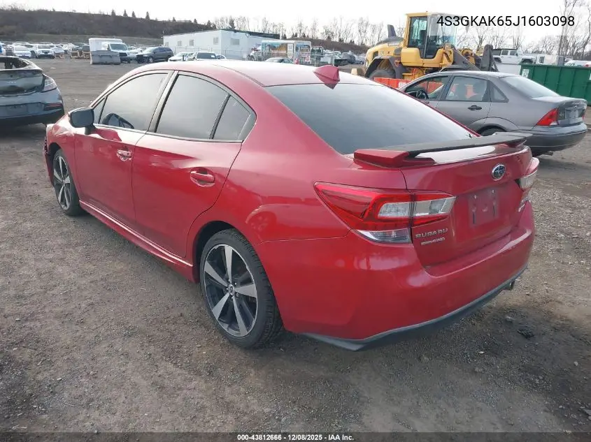 4S3GKAK65J1603098 2018 Subaru Impreza 2.0I Sport