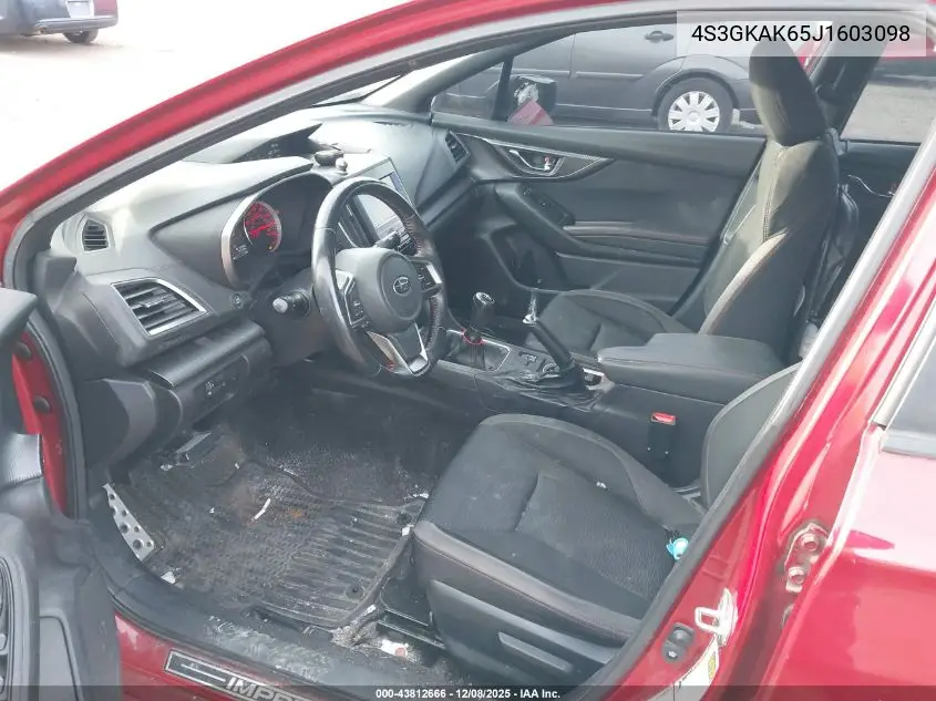 4S3GKAK65J1603098 2018 Subaru Impreza 2.0I Sport