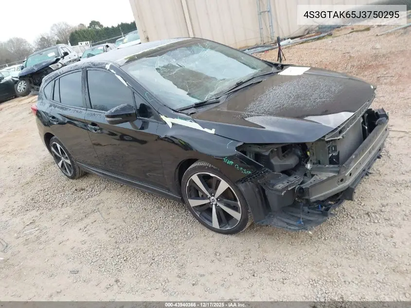 4S3GTAK65J3750295 2018 Subaru Impreza 2.0I Sport