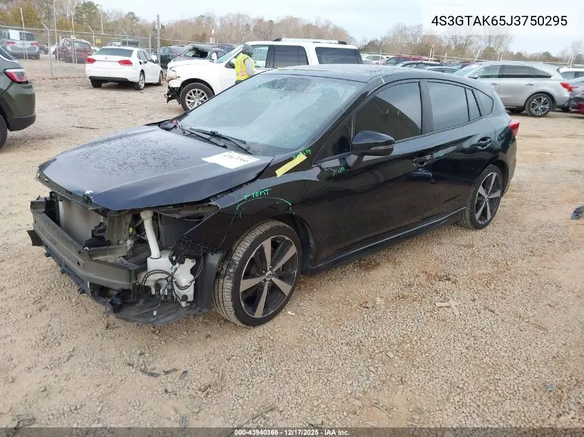4S3GTAK65J3750295 2018 Subaru Impreza 2.0I Sport
