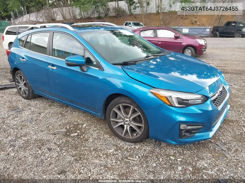 2018 Subaru Impreza 2.0I Limited VIN: 4S3GTAT64J3726455 Lot: 45558250